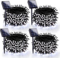 4 Pack 180FT Solar Christmas Lights Outdoor Waterproof, Super Bright 320 LED Solar String Lights with 8 Lighting Modes, Green Wire Solar Twinkle Fairy Lights for Outside Tree Xmas Party(Cool White) by SANJICHA