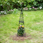 Garden Obelisk 41" Metal Trellis - Sturdy Support for Roses & Vines - Image 4