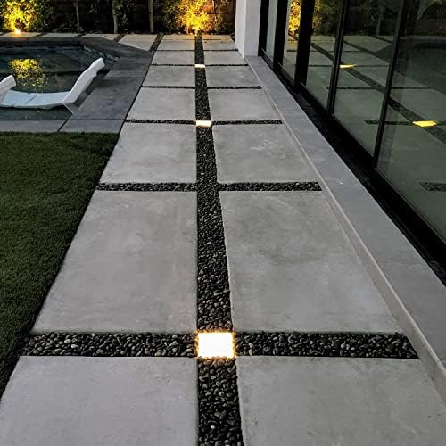 LUMENGY Paver Light 4x4 Inch (3.93x3.93), 2700K Warm White, Glare-Free Brick Lighting for Driveways, Walkways, Pool Decks and Patios, 12V Hardwired, IP67 Waterproof, Drive-Over Rated - Image 4
