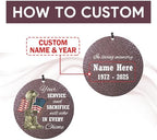 36/45inch Personalized Wind Chimes Memorial for US Veteran - Image 2