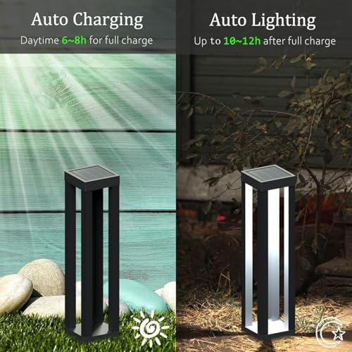 Solar Floor Lamps, Modern Landscape Lights for Garden and Driveway, 8-Pack - Image 6