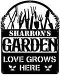 MeMate Personalized Metal Garden Signs Outdoor Decor, Custom Plaque for Women Mom Grandma, Rustic Decorations for She Shed, Potting Shed (01) by MeMate