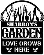 MeMate Personalized Metal Garden Signs Outdoor Decor, Custom Plaque for Women Mom Grandma, Rustic Decorations for She Shed, Potting Shed (01) by MeMate