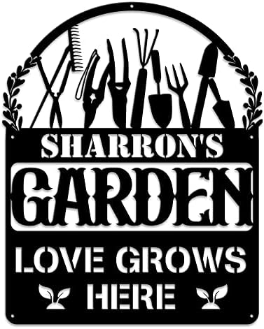MeMate Personalized Metal Garden Signs Outdoor Decor, Custom Plaque for Women Mom Grandma, Rustic Decorations for She Shed, Potting Shed (01) by MeMate