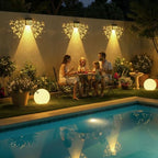 2Pk Solar Fence Lights Outdoor Wall Lights Butterfly Theme Decor - Image 3