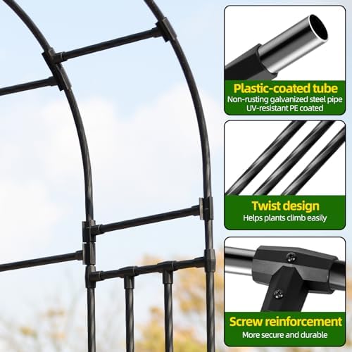 Half Arch Trellis - Garden Arch Trellis Size: 24in(L)*94.5in(H) - Image 4