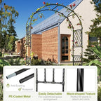 Garvee 7.2 x 4 ft Metal Garden Arch Trellis for Climbing Plants - Image 3