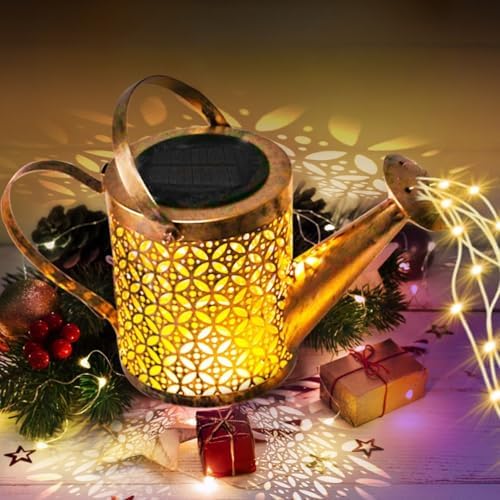 Solar Watering Can Light, LED Solar String Lights Waterproof Dual Mode Water Can Lights for Garden Patio Yard Pathway Lantern Plant Decoration by Unknown
