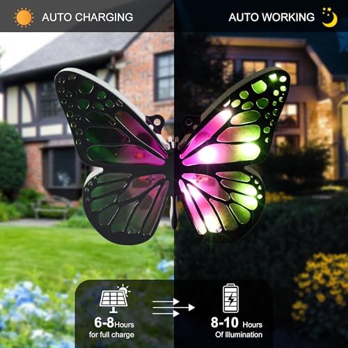 ground lights, equipped with 4 solar lights for outdoor waterproofing, 14 LED solar landscape lighting, suitable for gardens, courtyards, terraces, corridors, lanes, and walkways (green) - Image 2