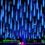 Christmas Lights Outdoor 2 Pack 16 Tubes 384 LED Meteor Shower Lights Blue - Image 5