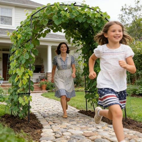 Tall Garden Arch Trellis for Climbing Plants, 87" H Metal Trellis Archway - Image 2
