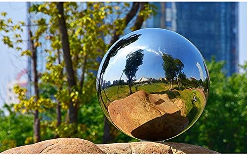 12 inch Diameter Gazing Ball,Silver Stainless Steel Polished Reflective Smooth Garden Sphere Globe Mirror,Colorful and Shiny Addition to Any Garden or Home - Image 5