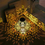 2 Pack Solar Lanterns, Vintage Bronze Flower - Image 3