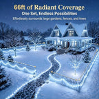 Solar Rope Lights Outdoor Waterproof 2 Pack, 66ft 200 LED White String Lights with 8 Modes, Flexible Clear Tube Fairy Lights Auto On/Off for Garden Patio Fence - Image 7