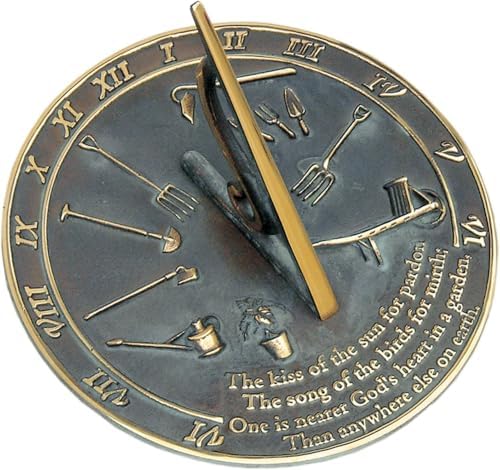Brass Sundial Kiss of The Sun 10" Diameter Home & Outdoor Decor by RedSkyTrader