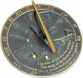 Brass Sundial Kiss of The Sun 10" Diameter Home & Outdoor Decor by RedSkyTrader