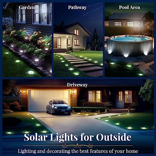 SOLPEX Solar Ground Lights Outdoor, Garden Lights 16 Pack Cool White - Image 2
