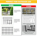 ULIOK 46 Panels Animal Barrier Fence, Garden Fence Animal Barrier, No Dig Fencing, 65.2ft(L) x 13in(H) Dog Fencing Rabbit Fences, 1.5in Spike Spacing Rustproof Metal Fences Border for Outdoor Yard - Image 3
