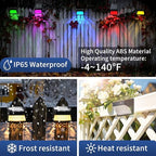 Tadyreal Solar Fence Lights Outdoor Waterproof Ip65, 10 Lighting Modes Fence Lights Solar Powered with 15 Bright Led Lens, Backyard Light Outdoor for Deck Railing Step Pool Patio Wall - 16 Pack - Image 5