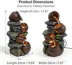 4-Tiered Outdoor Tabletop Water Fountain 17.9” - Image 2