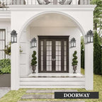 Darkaway Outdoor Porch Lights Wall Mount, Outside Light Fixtures Sconces Wall Lighting with Water Ripple Glass Waterproof Exterior Lights for Patio Yard House Hallway Doorway Garage - Image 6