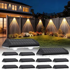 AUDLES Solar Fence Lights Outdoor Waterproof, Fence Lights Solar Powered with 3 CCT Modes, Solar Wall Light for Outside, Step, Patio, Garden, Deck, Stairs - 12 Pack by AUDLES