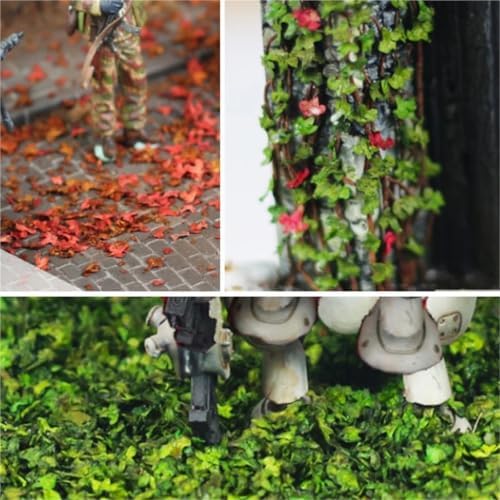 DIY Miniature Leaf 35ml Micro Landscape Leaves Static Model for Bonsai Fairy Garden Decor Sand Table Grass Tufts Accessories Fall Decorations for Home(Yellow,1 Bag) - Image 7