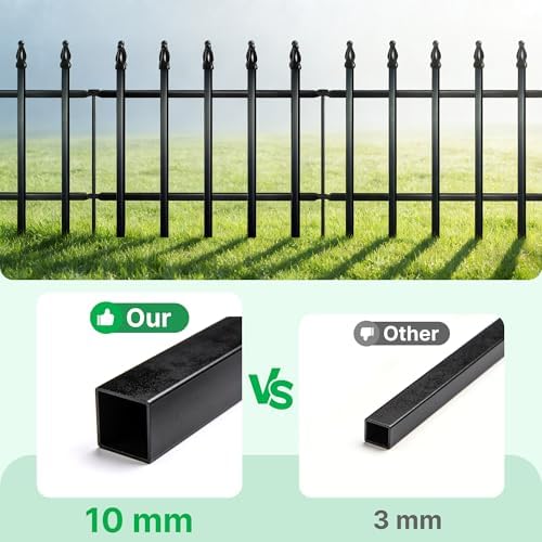 Thealyn 12" H x 16" W Decorative Metal Garden Border Fence, 5 Panels 6.6 Ft - Image 5