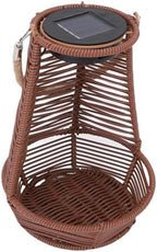 MAVIS LAVEN Garden Solar Light, Rattan Weave with Solar Lantern, Weatherproof and Efficient, Ideal for Outdoor Terraces and Balconies (Dark Brown) - Image 5