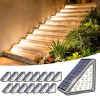 JEJOT 16 Pack Solar Step Lights Outdoor Waterproof, Solar Stair Light,Gray by JEJOT