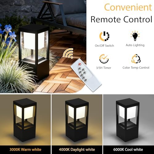 Solar Floor Lamp Outdoor Waterproof, 13.7" H 4-Pack - Image 5
