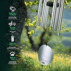 Nature’s Melody Aureole Tunes Wind Chimes – Outdoor Windchime with 6 Tubes Tuned to C Pentatonic Scale, 100% Rustproof Aluminum, Powder Finish & S Hook Hanger for Sympathy, Memorial Gift or Zen Garden - Image 5