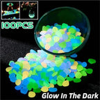 Glow in The Dark Pebbles 600 Pcs Glow in The Dark Pebbles Water Tank Luminous Stones Garden Path Aquarium Glowing Outdoor Decorations(Orange) - Image 3