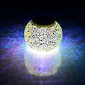 Waterproof Color Changing Table Lamp, Solar Powered Mosaic Glass Ball LED Garden Lawn Night Light Lamps, Party Lights for Home,Yard, Indoor,Outdoor Decoration Lights (Silver) by AMZSTAR