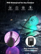 50ft RGB Outdoor String Lights Waterproof with 25 LED Dimmable Bulbs - Image 4