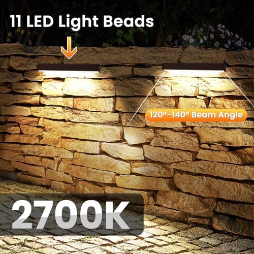 ZZXX 8 Inch Retaining Wall Lights 5W LED Hardscape Lighting 2700K 12-24V Low Voltage Step Light with Photocell Sensor IP68 Waterproof Paver Lights Outdoor for Deck Fence Patio Walls Stairs,12 Pack - Image 3