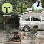10 Panel No Dig Metal Garden Fence 32"H x 23.6'L Dog Fence Outdoor for Yard - Image 6