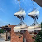 Hanging Wind Spinners,3D Spiral Highly Reflective Stainless Steel Metal Wind Spinner Outdoor Garden Decor,Bird Devices Deterrent to Scare Away Yard Birds12in 2Pcs by kexsscai
