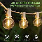 Mlambert 100Ft LED Outdoor String Lights, Dimmable Waterproof G40 Globe Patio Lights with 50+3 2700K Shatterproof Bulbs for Cafe Bistro-White Cord - Image 3