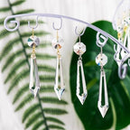 24Pcs 63mm Clear Crystal Chandelier Icicle Prisms with Octagon Beads,Crystals Lighting Lamp Replacement Parts,Christmas Wedding Party Decor (Clear Color with Gold Pin, 63mm (2.5inches)) - Image 3