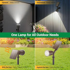 6 Pack Bright Solar Spot Lights Outdoor Cool White, 1000LM Adjustable Solar Lights Outdoor Waterproof, 2-in-1 Solar Powered Spotlights Landscape Lighting for Garden, Yard, Pathway, Tree, Flag - Image 6