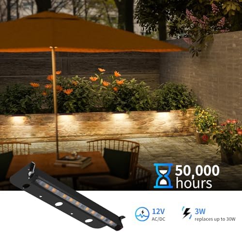 Black 8-Pack 7inch 3W 2700K Soft White Hardscpe Lighting - Image 3