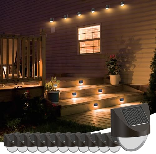 Solar Step Lights Outdoor, Solar Powered Stair Lights Outdoor Waterproof for Front Step, Yard, Patio, Porch, Fence and Deck Decor (12) - Image 2