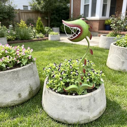Metal Carnivorous Plant Garden Stake Halloween Decor - Image 4