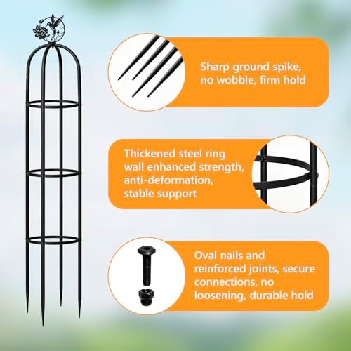 Elegant Outdoor Garden Trellis for Climbing Plants with 100% Premium Metal - Image 4