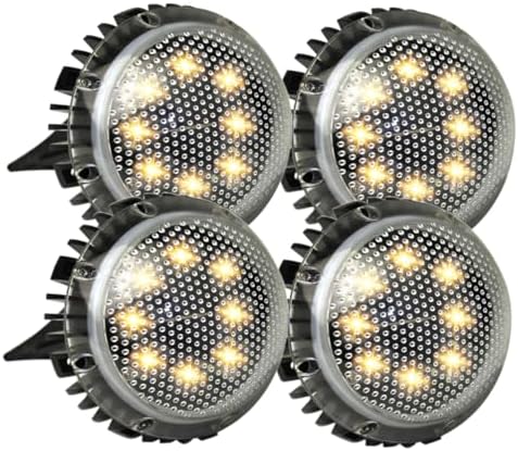 OSALADI 4 Pack LED Solar Ground Lamp for Outdoor Garden Path Lighting by OSALADI