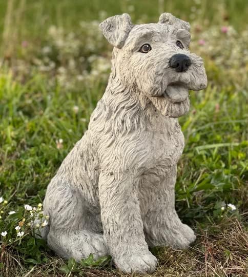 Wire Fox Terrier Statue Large Airedale Terrier Sculpture Concret Wire haired Terrier Figure Outdoor and Indoor Figurine - Image 5