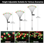 Red and Green Solar Firefly Lights Outdoor Christmas Decor 6 Pack - Image 3