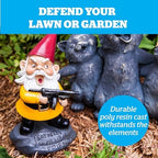 Angry Little Garden Gnome Statue, Outdoor Lawn & Yard Home Defender, Combat Figurine Sculpture Decorations, Funny Housewarming Gag Gift - Image 4