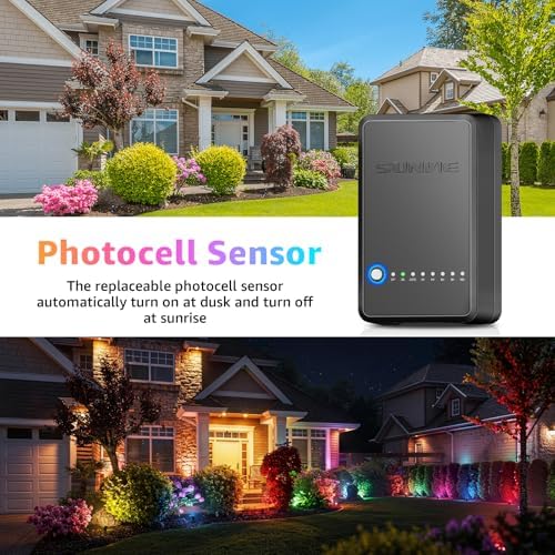 SUNVIE 3W RGBW LED Low Voltage Landscape Lighting Kit, Dusk to Dawn, 12 PCS - Image 3